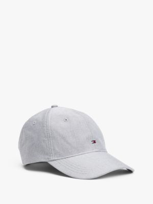 grau 6-panel-baseball-cap für herren - tommy hilfiger