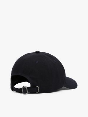 blau baseball-cap mit th-wappen und patch für herren - tommy hilfiger