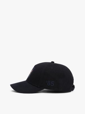 blue th crest patch baseball cap for men tommy hilfiger