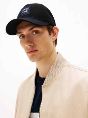 blau baseball-cap mit th-wappen und patch für herren - tommy hilfiger