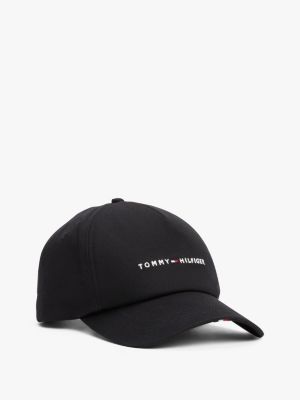 black 6-panel-baseball-cap für herren - tommy hilfiger