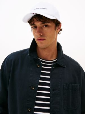 weiß 6-panel-baseball-cap für herren - tommy hilfiger