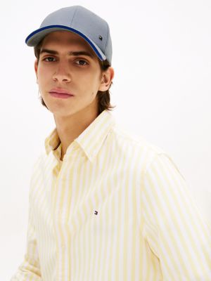 grau 6-panel-baseball-cap aus flanell für herren - tommy hilfiger