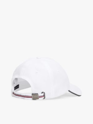 white flannel six-panel baseball cap for men tommy hilfiger