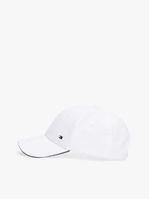 white flannel six-panel baseball cap for men tommy hilfiger