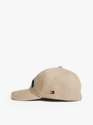 beige hilfiger monotype 6-panel-baseball-cap für herren - tommy hilfiger