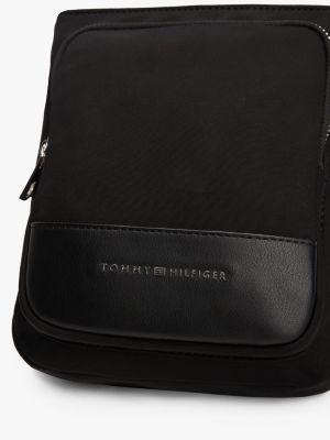 sac bandoulière th business à logo en métal noir pour hommes tommy hilfiger