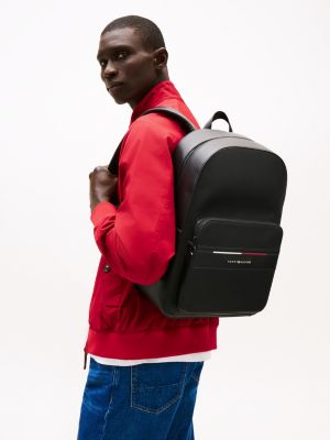 schwarz signature rucksack mit struktur für herren - tommy hilfiger