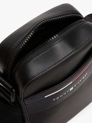 black signature crossbody reporter bag for men tommy hilfiger