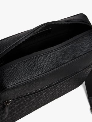 black th monogram crossbody messenger bag for men tommy hilfiger