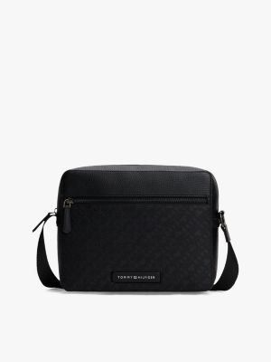 sac messenger à bandoulière th monogram black pour hommes tommy hilfiger