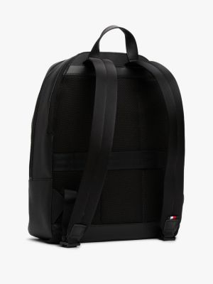 black th business leather backpack for men tommy hilfiger