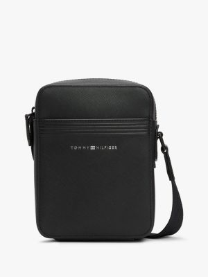 bolso reporter th business de piel black de hombres tommy hilfiger