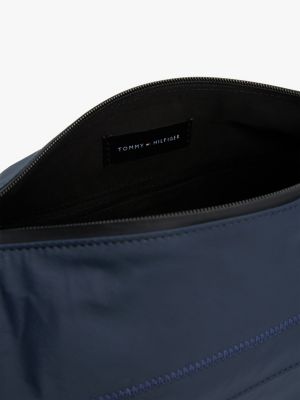 sac messenger à bandoulière et logo en métal bleu pour hommes tommy hilfiger