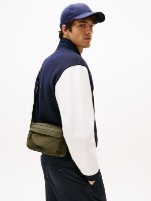 multi textured logo reporter bag for men tommy hilfiger