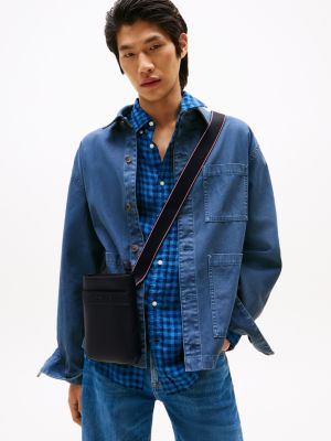 sac bandoulière th business corporate noir pour hommes tommy hilfiger