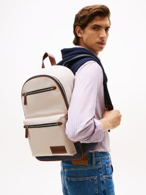 multi casual logo patch backpack for men tommy hilfiger