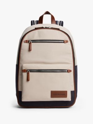 multi casual logo patch backpack for men tommy hilfiger