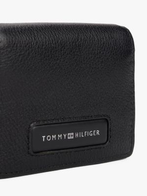 porte-cartes à logo gris pour hommes tommy hilfiger