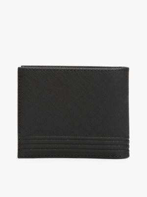 black th business leather credit card wallet for men tommy hilfiger