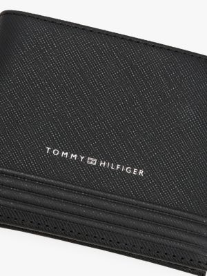 black th business leather credit card wallet for men tommy hilfiger