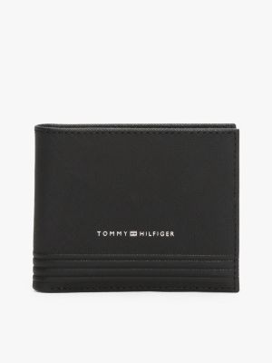 black th business leather credit card wallet for men tommy hilfiger