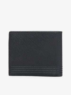 black th business card and coin wallet for men tommy hilfiger