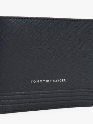 black th business card and coin wallet for men tommy hilfiger