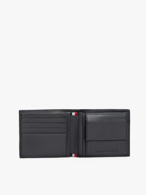 black th business card and coin wallet for men tommy hilfiger