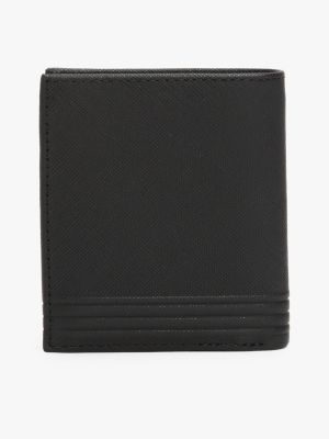 black th business leather bifold wallet for men tommy hilfiger