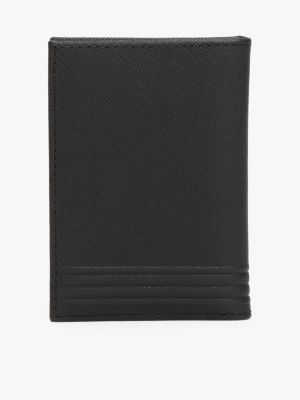 black th business leather bifold wallet for men tommy hilfiger