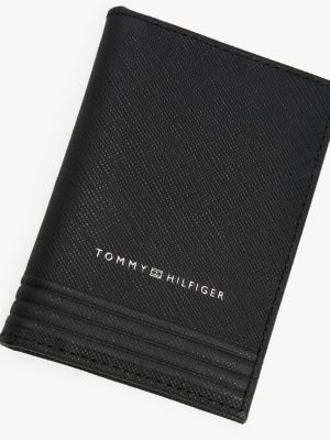 schwarz th business bifold-geldbörse aus leder für herren - tommy hilfiger