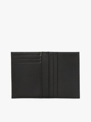 black th business leather bifold wallet for men tommy hilfiger