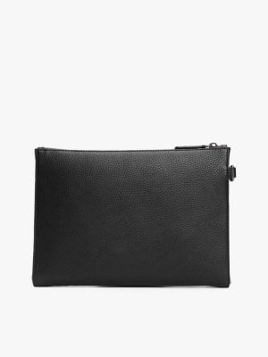 black th monogram pouch for men tommy hilfiger