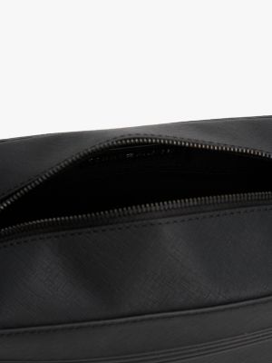 black th business leather washbag for men tommy hilfiger