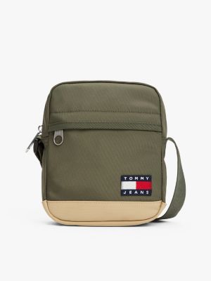 khaki essential crossover-reportertasche für herren - tommy jeans