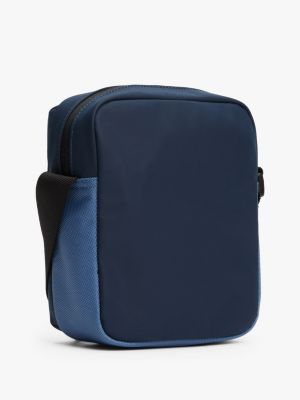 borsa reporter essential con tracolla blu da uomini tommy jeans