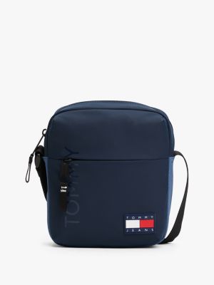 blauw essential crossbody reportertas voor heren - tommy jeans