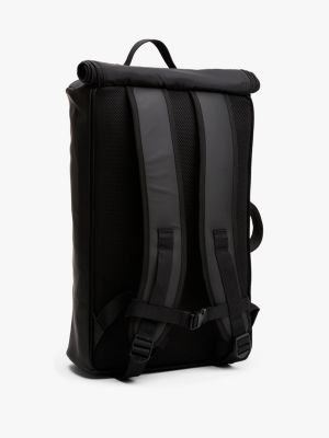 schwarz essential rucksack mit gleichfarbigem logo für herren - tommy jeans