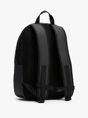 schwarz essential kuppelförmiger rucksack mit logo für herren - tommy jeans