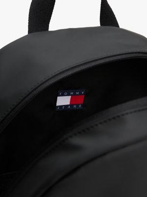 schwarz essential kuppelförmiger rucksack mit logo für herren - tommy jeans