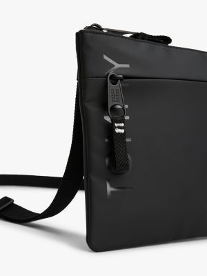 pochette essential à bandoulière et logo noir pour hommes tommy jeans