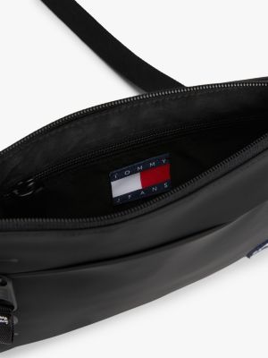 pochette essential à bandoulière et logo noir pour hommes tommy jeans