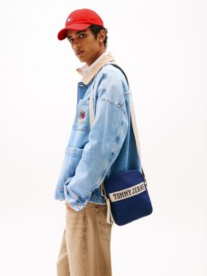 multi retro bi-colour reporter bag for men tommy jeans