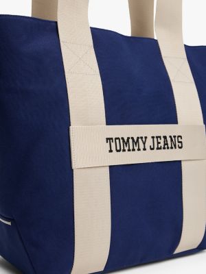 borsa tote rétro bicolore multicolore da uomini tommy jeans