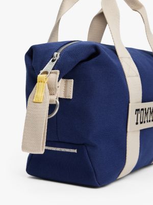 multi zweifarbige duffelbag im retro-design für herren - tommy jeans