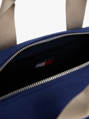 multi zweifarbige duffelbag im retro-design für herren - tommy jeans