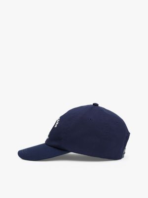 blauw baseballpet met geborduurd embleem voor heren - tommy jeans