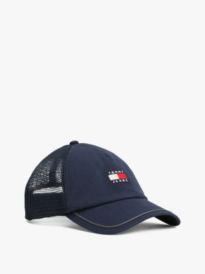 blue heritage mesh panel baseball cap for men tommy jeans