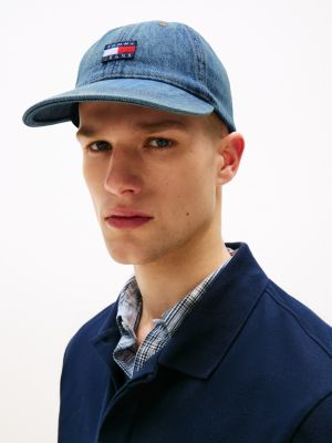 blau heritage baseball-cap aus denim für herren - tommy jeans